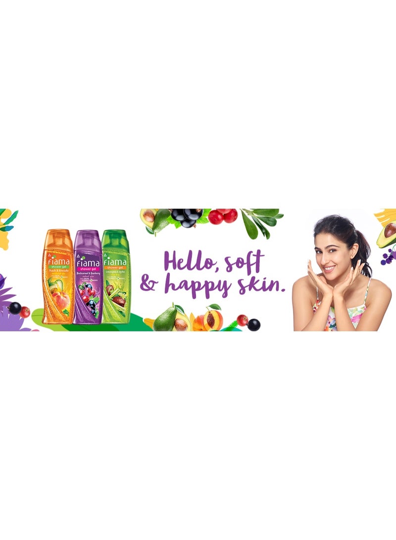 Fiama Body Wash Shower Gel Blackcurrant & Bearberry 250ml | Fiama Body Wash Shower Gel Peach & Avocado 250ml | Fiama Body Wash Shower Gel Lemongrass & Jojoba 250ml, Body Wash for Women and Men, Combo Pack of 3 for Moisturized Skin - Image 2